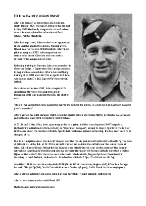 A preview of a PDF biography for Gall, John